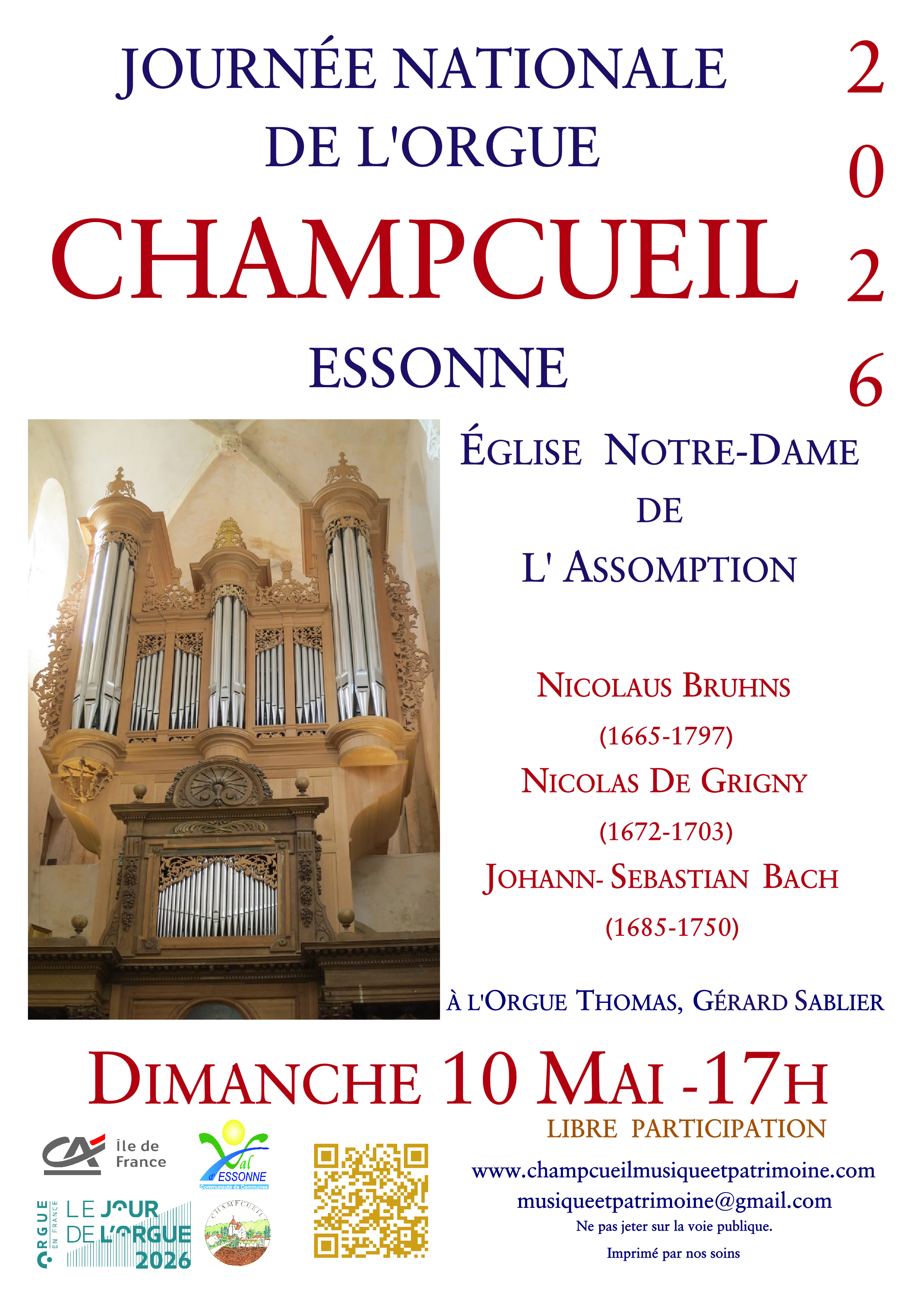 Journée Nationale de l'Orgue à Champcueil